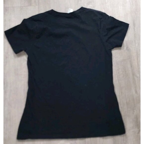 Alice in Wonderland Graphic TShirt Cheshire Cat Tea Party Smile Size Small Black - Picture 8 of 9